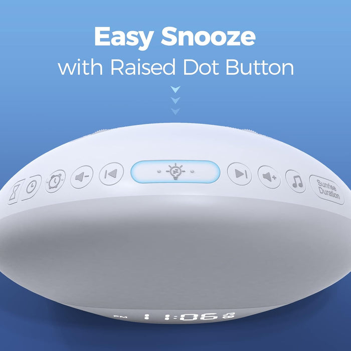 Soothing Sunrise Alarm Clock Lamp with Adjustable Brightness and White Noise - Monsta Online
