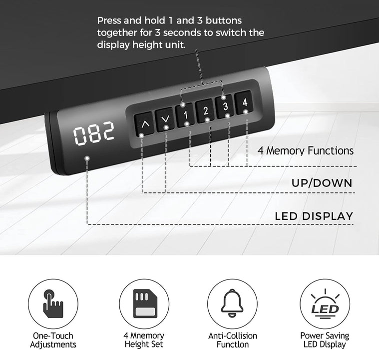 48" Black Electric Standing Desk with Power Outlets & USB – Mobile Adjustable Sit Stand Workstation with Wheels & Memory - Monsta Online