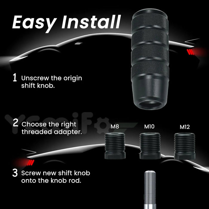 Universal 95MM Non - Slip Aluminum Shifter Knob for Smooth Gear Changes - Monsta Online