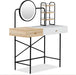 Modern Vanity Desk with LED Mirror and Charging Station for Bedroom Storage - Monsta Online