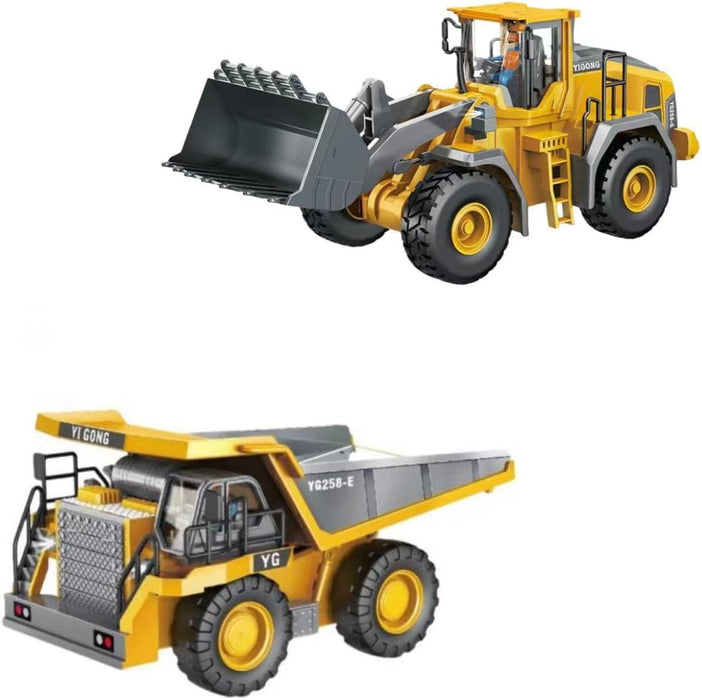 Ultimate 4 - in - 1 Metal RC Construction Fleet - Excavator, Truck, Dozer & Loader - 2.4GHz Remote Control Toy for Kids - Monsta Online