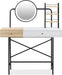 Modern Vanity Desk with LED Mirror and Charging Station for Bedroom Storage - Monsta Online