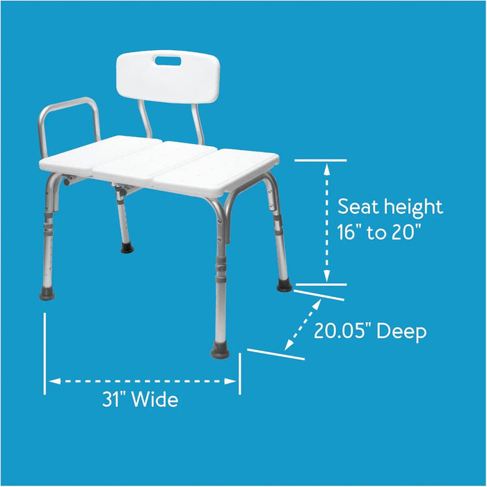 Heavy - Duty Slip - Resistant Shower Chair Medical Transfer Bench - Bath Stool - Monsta Online