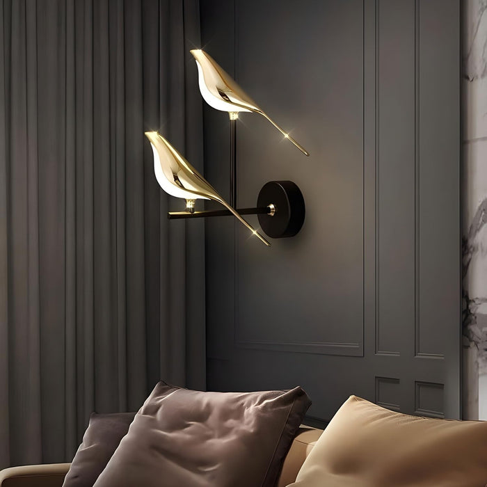 Luxurious Golden Bird Wall Sconce Lamp for Sophisticated Home Décor - Monsta Online