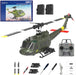 Premium 1:48 Scale Huey Military RC Helicopter with 6CH 2.4G Flybarless Remote Control Helicopter Model for Teens and Adults With Dual Batteries - Monsta Online