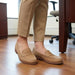 Women's Retro PU Leather Loafers – Low Heel Slip - On Comfort Shoes - Monsta Online