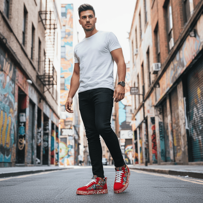 Men's Casual Platform Sneakers – Non - Slip Rubber Outsole, Comfortable Everyday Shoes - Monsta Online