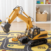 1:14 Scale Remote Control Excavator RC Construction Toy with Metal Shove and Dual Batteries - Monsta Online