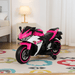 12V Electric Ride - On Pink Motorcycle with Throttle and Lighted Training Wheels - Monsta Online