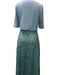 Women's Two - Piece Floral Dress Set – Crop Top & Round Neck Dress for Every Occasion - Monsta Online