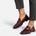 Women's Burgundy Single Strap Loafers – Elegant Cushioned Slip - On Shoes for Work & Everyday Wear - Monsta Online
