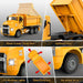Premium 1:26 Scale Mack RC Dump Truck Toy for Kids - Remote Control Construction with Lights - Monsta Online