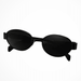 Clarabelle Oval Sunglasses – Women's Slim Metal Frame Dark Tinted Lens Sunglasses - Monsta Online