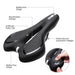 Premium Soft Gel Bike Seat Cushion – Ultimate Pressure Relief Comfort, Black - Monsta Online