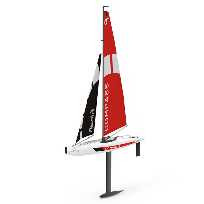 Compass: 53” RC Sailboat – Preassembled 2.4G Remote Boat for Older Kids and Adults - Monsta Online