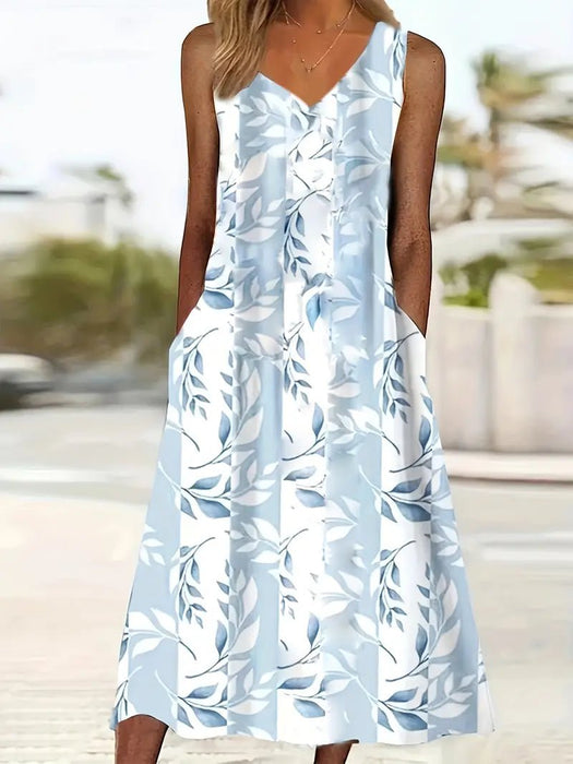Women's Two - Piece Floral Dress Set – Crop Top & Round Neck Dress for Every Occasion - Monsta Online