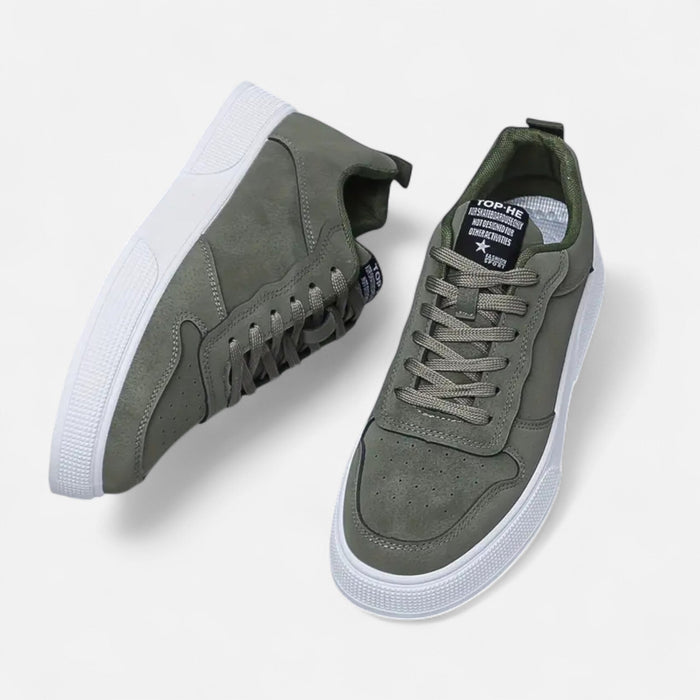 Men's Lace - Up Sneakers – Stylish Faux Leather Casual Shoes for All - Day Comfort - Monsta Online
