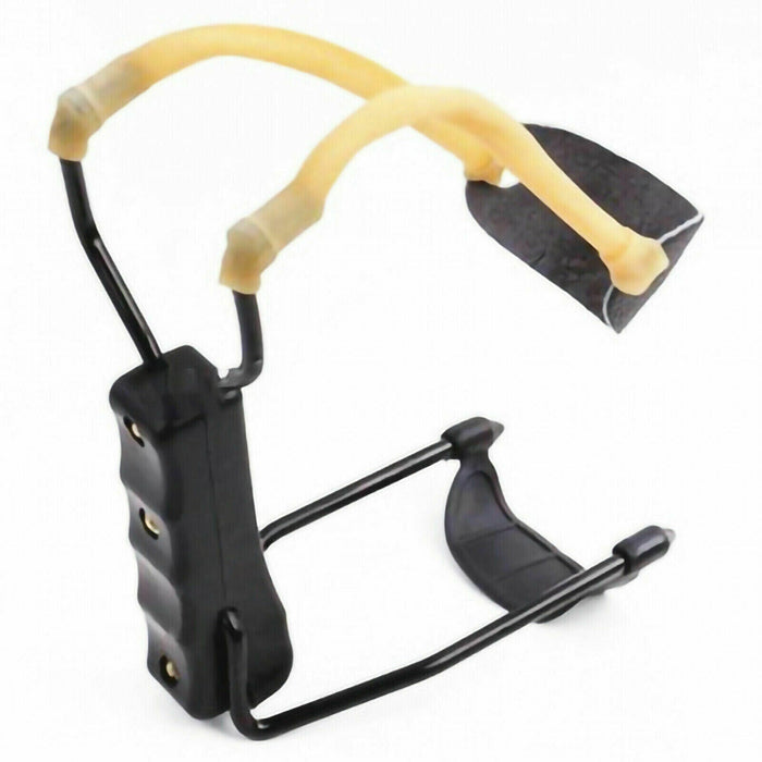 Collapsible Wrist Slingshot – High - Velocity Aluminum Frame with Leather Pouch for Ages 12+ - Monsta Online