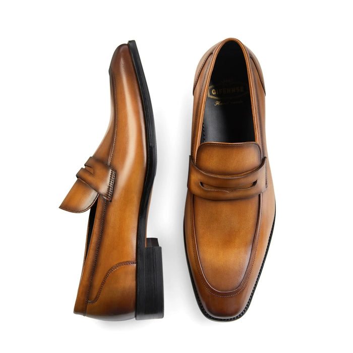 Rowan Penny Loafers – Men's Classic Leather & Suede Slip - On Dress Shoes - Monsta Online