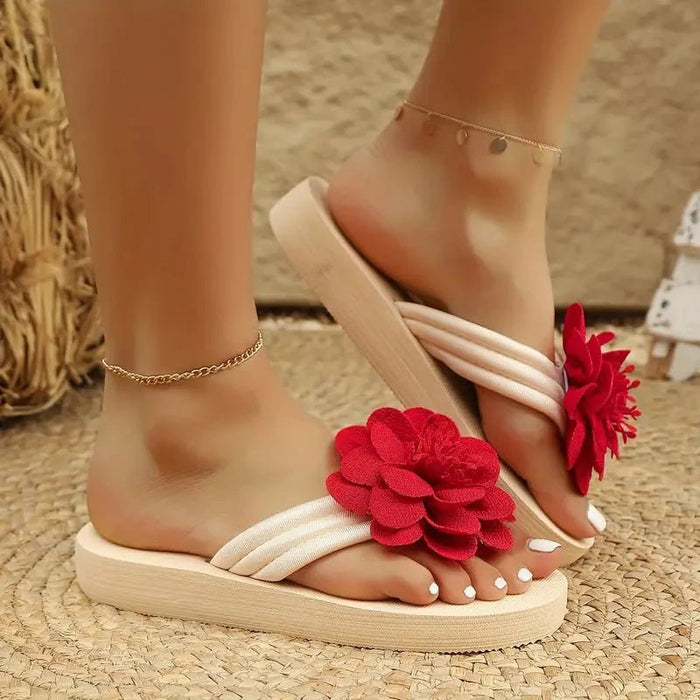Amara Floral Slide Sandals for Women – Cushioned Mid - Heel Slip - On for Everyday Comfort & Style - Monsta Online