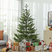 6FT Sparse Artificial Christmas Tree — 1933 Tips, Realistic Cedar, Hinged, Unlit, Steel Base - Monsta Online