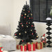 6FT Black Artificial Christmas Tree — 1000 Tips, Unlit, Auto - Open Hinged, Full Wide Shape, Steel Base - Monsta Online