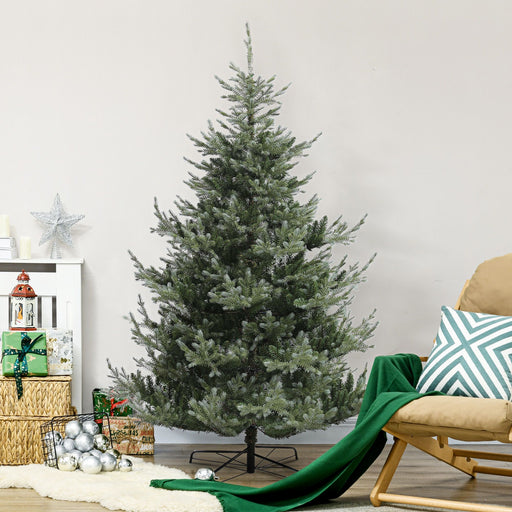 6FT Wide Artificial Christmas Tree — 795 Tips, Unlit, Auto - Open, Easy - Shape Branches, Steel Base - Monsta Online