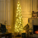 6FT Pencil Pre - Lit Artificial Christmas Tree — 170 Warm White LEDs, 390 Tips, Slim, Green - Monsta Online
