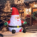 6FT Inflatable Santa Claus with Rotating Magic Ball Light - Outdoor Christmas Decoration - Monsta Online