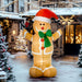 6FT Prelit Inflatable Gingerbread Man with LED Lights - Outdoor Christmas Decoration - Monsta Online