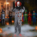 6ft Sound - Activated Animated Creepy Standing Clown Prop - Creepy Sounds, Glowing LED Eyes - Monsta Online