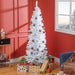 6FT White Pencil Artificial Christmas Tree — 618 Tips, Slim Space - Saving, Steel Stand, Unlit - Monsta Online