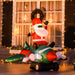 7.3FT LED Santa Flying Airplane Christmas Inflatable Outdoor Decoration - Monsta Online