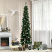 7.5FT Pencil Artificial Christmas Tree — 706 Tips with Pine Cones, Pine Needles, Unlit, Metal Base - Monsta Online