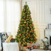 7.5FT Pre - Lit Artificial Christmas Tree — 1346 Tips, 500 Warm White LED Lights, Full, Metal Base - Monsta Online