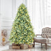 7.5FT Pre - Lit Blue - Green Artificial Christmas Tree — 800 Warm LED, 2908 Tips, Hinged, Metal Stand - Monsta Online