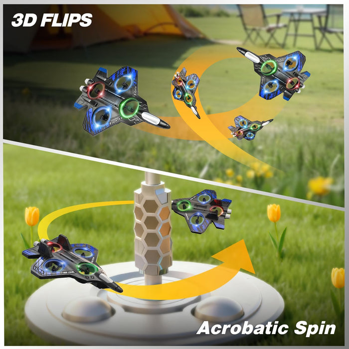 Jet Fighter Remote Control Stunt Jet Airplane Foam RC Planes with Light for Kids with Dual Batteries - Monsta Online