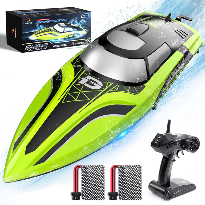 AquaRacer: 20+ MPH High - Speed Remote Control Boat With Dual Batteries - Monsta Online