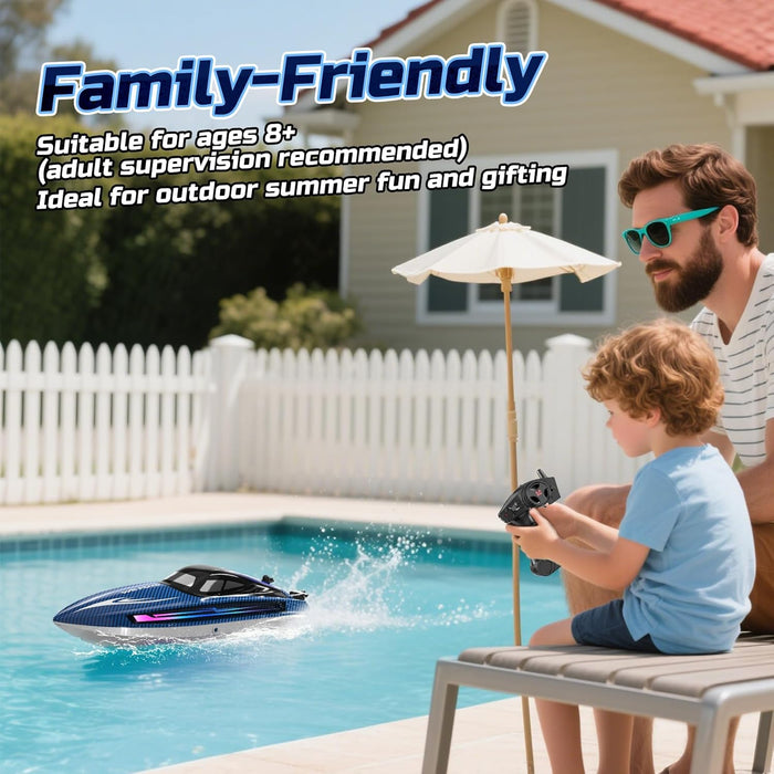 Fury: High Speed 15 MPH RC Speed Boat for Kids and Adults with Dual Batteries - Monsta Online