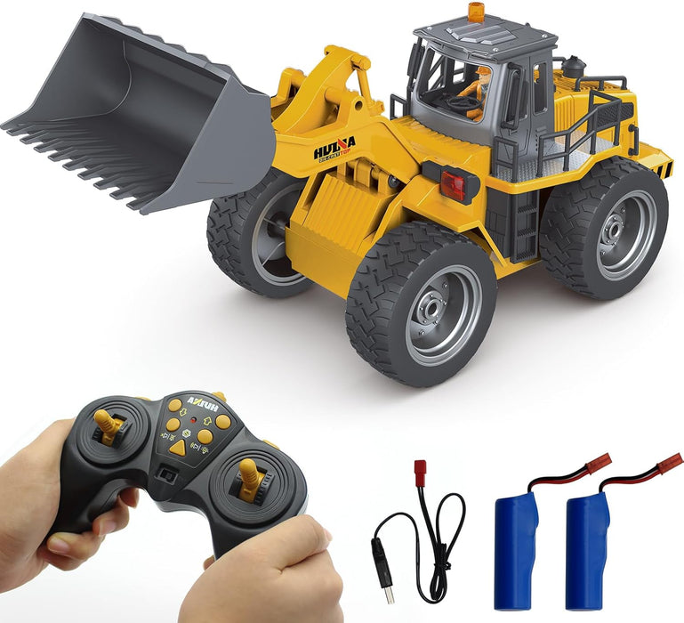 1:18 Scale 4WD RC Front Loader with Lights - 9 Channel Toy Tractor with Dual Batteries for Kids - Monsta Online