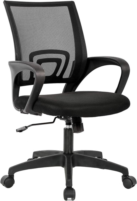 Ergonomic Mesh Office Chair with Lumbar Support – Adjustable Mid - Back Swivel Desk Chair with Wheels (7 Colors Available) - Monsta Online