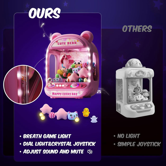 Mini Arcade Claw Machine Game With LED, Fidget Toys and Sweet Rewards - Monsta Online