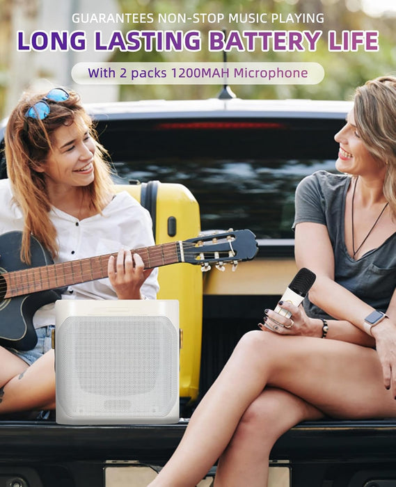 Portable High - Power Karaoke Party Speaker with 360° Stereo and Dual Mics - Monsta Online