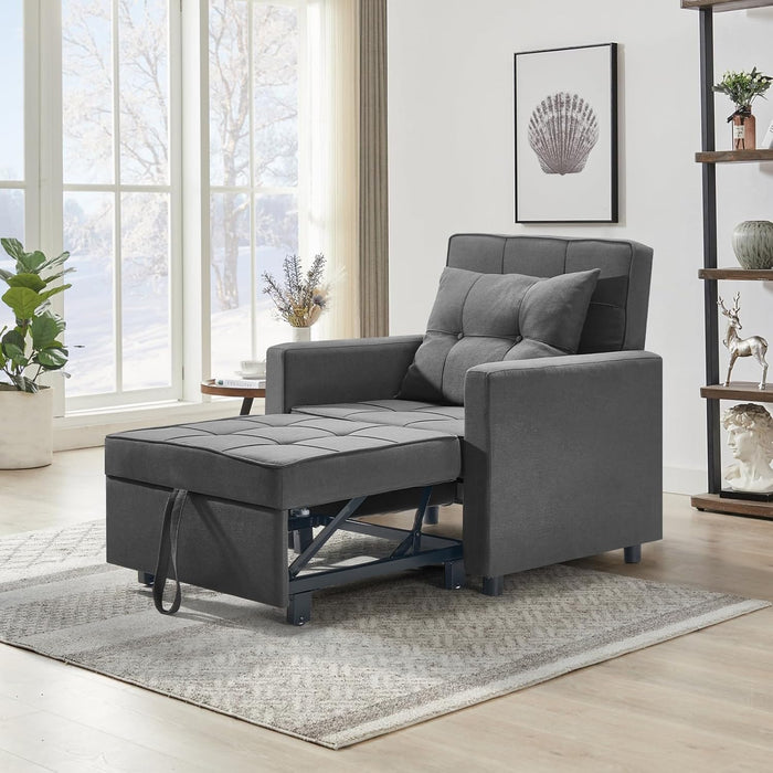 3 - in - 1 Convertible Sleeper Sofa Bed Chair With Reclining Lounger Function - Monsta Online