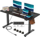 48" Black Electric Standing Desk with Power Outlets & USB – Mobile Adjustable Sit Stand Workstation with Wheels & Memory - Monsta Online
