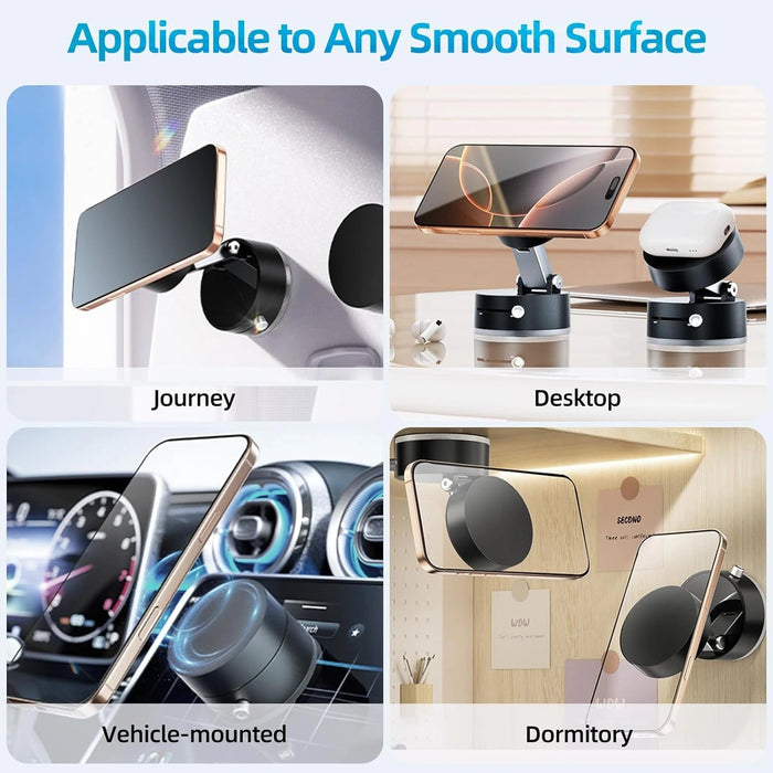 Ultra - Stable Magnetic Car Phone Holder with 360° Swivel and Double Suction - Monsta Online