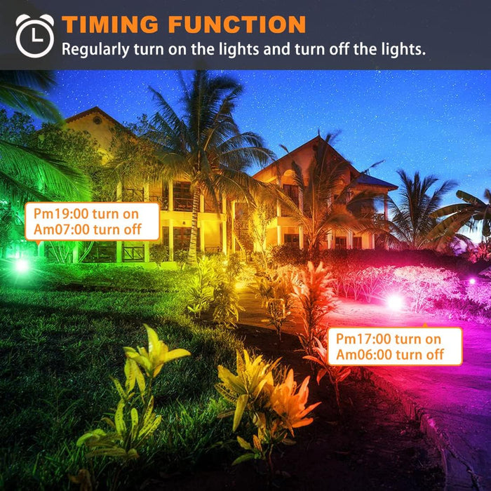 30W RGB Rainbow LED Outdoor Spotlight - Waterproof Tree & Landscape Lighting for Christmas - Monsta Online