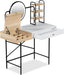 Modern Vanity Desk with LED Mirror and Charging Station for Bedroom Storage - Monsta Online