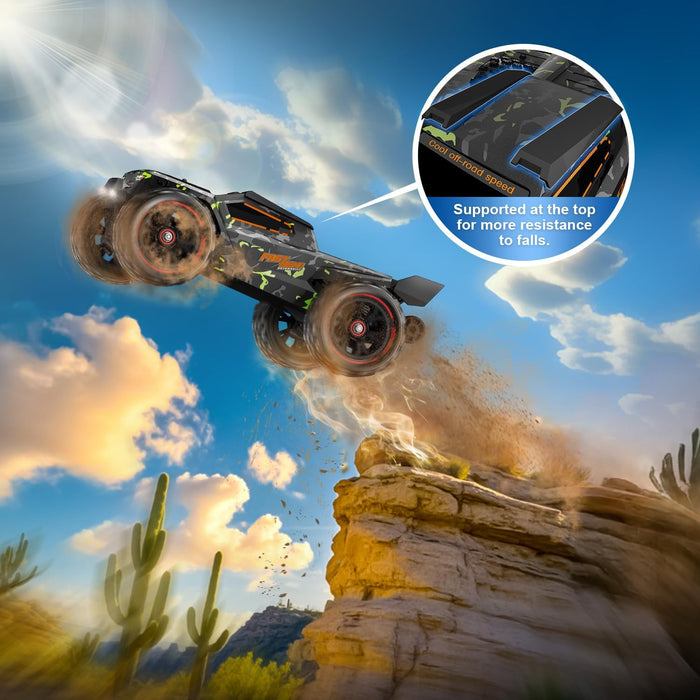 1:14 Brushless RC Truggy for Adults 50+ MPH - 4x4 Off - Road With Dual Batteries - Monsta Online