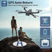 Professional 4K GPS Drone with EIS Camera & 4.5" FPV Screen - Foldable, Auto Return, Follow Me, 32GB SD Card - Monsta Online